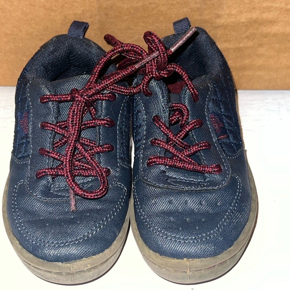 OshKosh B'gosh Navy and Burgundy Kids Sneakers